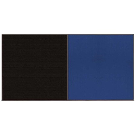 United Visual Products Enclosed Corkboard, 1 Door, 72"x36", 4" Fra UV3411-GOLD-DBURGU